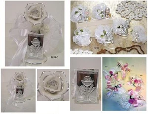 Complete Communion Favor Pink In White Ceramic And Silver 925 Cup - Picture 1 of 1