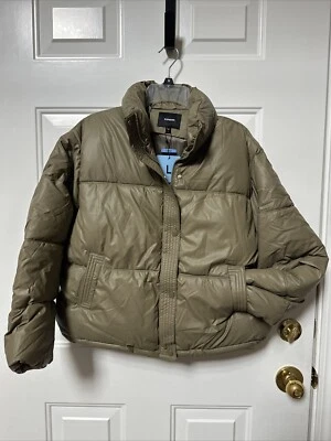 Chaqueta acolchada EXPRESS para mujer - NUEVA CON ETIQUETAS - Verde Talla Lg Foto 1 de 4