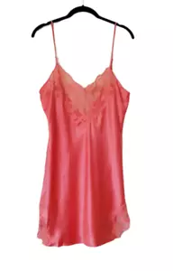 VTG Victoria's Secret Womens Gold Label Nightie S/M Coquette Pink NEW 90s Y2K - Picture 1 of 11