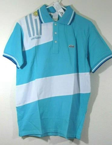 Light Blue Uruguay soccer fan team Polo short sleeve shirt Boys Junior S M L Cover
