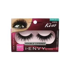Pestañas Kiss i-Envy 100% Humano Remy Tira Larga de Doble Capa KPE70 - Imagen 1 de 1