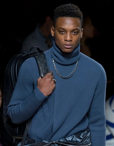 LOUIS VUITTON（LV） COLLANA LOUIS VUITTON UOMO FW18 KIM JONES METALLO PERLINE MULTICOLORE