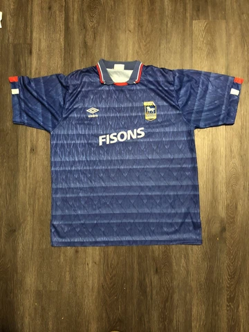 IPSWICH TOWN ENGLAND 1989/1992 HOME FOOTBALL SHIRT JERSEY MAGLIA UMBRO VINTAGE Cover