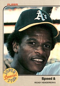 1983 Fleer #646 Rickey Henderson Super Star Special Speed & Power