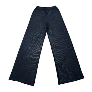 NASTY GAL Plisse Wide Leg Beach Pants, Swim Cover Up Sheer Pants Size US6 - Picture 1 of 13