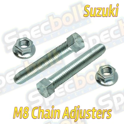 M8 Chain Adjusters Vintage Suzuki RM TM PE DR DS RS GS 125 175 250 370 400 500 - Image 1 of 4