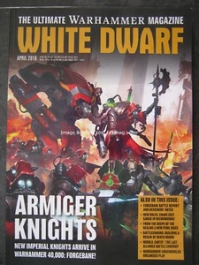 White Dwarf April 2018 Warhammer Armiger Knights Forgebane Necromunda - Picture 1 of 1