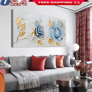 Modern Canvas Wall Art Decor Floral Print Living Room Bedroom Office Kitchen New - Picture 1 of 7