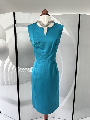 SAINT LAURENT (YSL) Autentico abito a matita turchese Yves Saint Laurent taglia 38