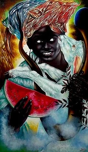 Original Art Painting NINO CORDERO  Oil Canvas  Cuban Art Cuba YOANDRIS PEREZ - Picture 1 of 1