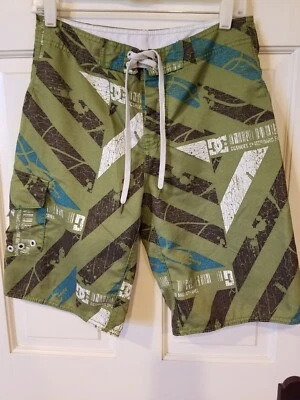DC SHOES Board Shorts Hombres 29 Cintura Verde Ejército Foto 1 de 3