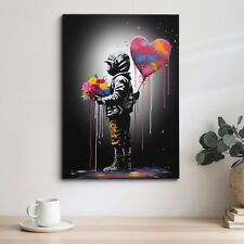 BANKSY STYLE" BALLOON BOY " ABSTRACT GRAFFITI  CANVAS WALL ART PICTURE PRINT