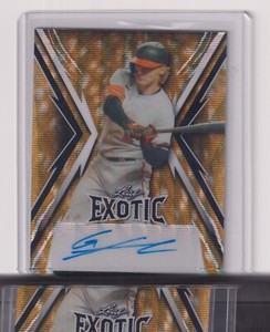 GUNNER HENDERSON 2023 LEAF EXOTIC BASEBALL GOLD AUTO AUTOGRAPH CARD #D/5 ORIOLES