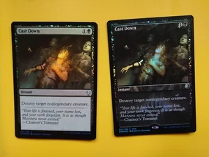 MTG Card. Cast DOwn x2 Black Foil as pictured inc promo -dominaria Instant - Picture 1 of 4