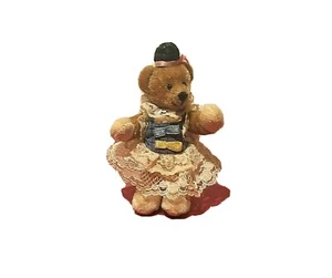 Mini Pet antico peluche orsetto, vestito da sposo, fatto a mano.Vintage - Imagen 1 de 9