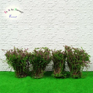 4 Dollhouse Window Box Layout Scenery Landscape Model Ground Cover Flower Purple - Picture 1 of 5