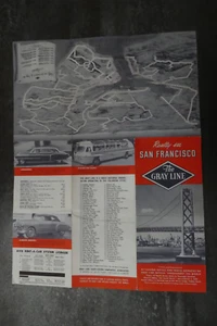 The Gray Line San Francisco Bus Coach Tour Route Map Leaflet 1950's? - Picture 1 of 3
