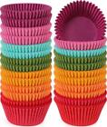 Caperci Rainbow Standard Cupcake Liners Bright Colorful Muffin Baking Cups Food