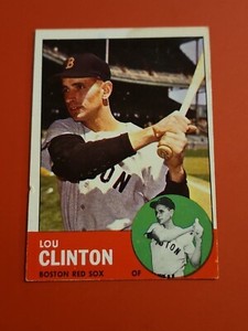 ⚾️ 💎 1963 Topps Baseball LOU CLINTON #95 BOSTON RED SOX VINTAGE 