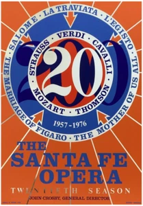 The Santa Fe Opera, 1976 - Robert Indiana Silkscreen Art Print on Foil 22x31 - Picture 1 of 9