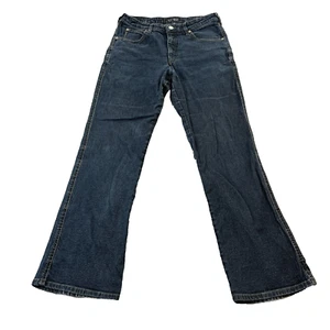 Armani Womens Jeans Relaxed Bootcut Loose Faded Dark Blue Faded Y2K J25 W30 L30 - Picture 1 of 13