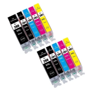10PK XXL Ink For Canon PGI280 CLI281 PIXMA TS702 6120 6220 6320 8320 TR8520 7520 - Picture 1 of 1
