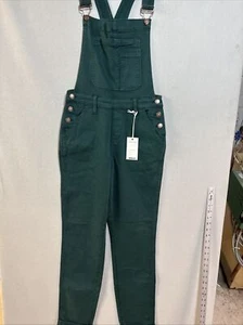 New Judy Blue High Waisted Garment Dyed Double Cuff Overall Bf Teal Medium NWT - Picture 1 of 7