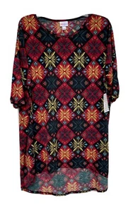 LulaRoe Irma Women's Floral Multi-color Hi Low Top Size L  - Picture 1 of 12
