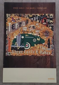 STEVE EARLE AND THE DUKES SIGNED TERRAPLANE ALBUM PROMO POSTER 11x17 inches - Picture 1 of 1