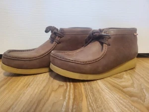 Clarks Mens 8.5M Brown Leather Lace Up Chukka Brown Ankle Boots 15522 - Picture 1 of 9
