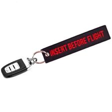 New Insert Before Flight Key Chain Embroidered Tag Motorcycle chains Rings