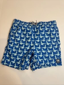 Tom & Teddy Kids Classic Swim Trunks Tropical Blue. Seagull Design Size 7/8 - Picture 1 of 10