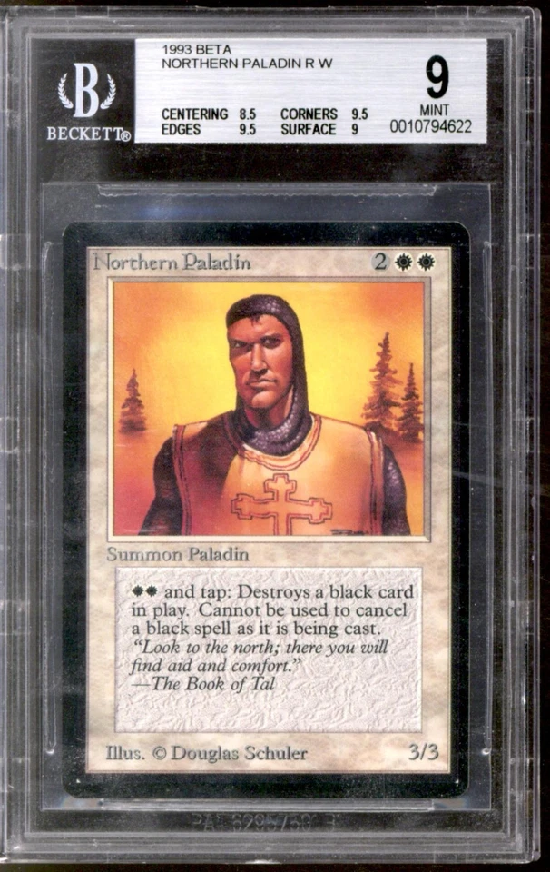 Magic MTG Beta Northern Paladin BGS 9 (8.5, 9.5, 9.5, 9) NEAR MINT NM - Image 1 of 2