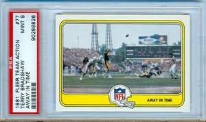 1981 Fleer Team Action #77 TERRY BRADSHAW 🏈 Away In Time PSA 9 🏈 Steelers HOF - Picture 1 of 2