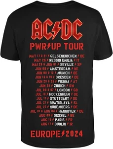 AC/DC T-Shirt  PWR UP Tourshirt +Tourdate 2024 schwarz - Bild 1 von 2