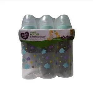 3-Pack PARENTS CHOICE Standard Neck Baby Bottles, 0+ Months, Slow Flow 9 fl oz - Picture 1 of 1