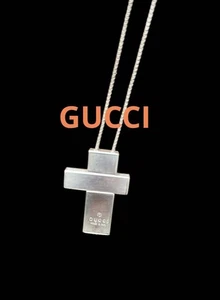 Gucci Halskette Silber 925 Kreuz Anhänger Japanische Version - Bild 1 von 4