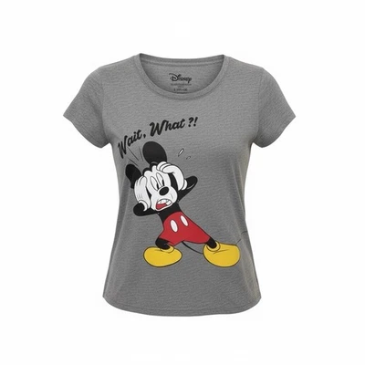 Shirt Top Size L 11-13 Junior Disney Mickey Mouse Graphic Gray - Image 1 of 3