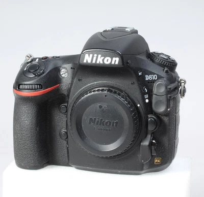 NIKON D810 36.3MP FULL FRAME DSLR W BODY CAP STRAP 33,038 CLICKS CLEAN TESTED - Image 1 of 4