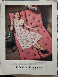 1951 Womens Lord's Sportswear dress Natalie Renke Enka Rayon Vintage Ad  - Picture 1 of 1