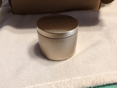 24 ,4oz Gold Colored Aluminum With Lid Storage Or Candle Making Container - Image 1 of 4