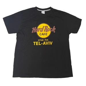 Hard Rock Cafe Large Tel Aviv Israel Graphic Black Shirt - Picture 1 of 5