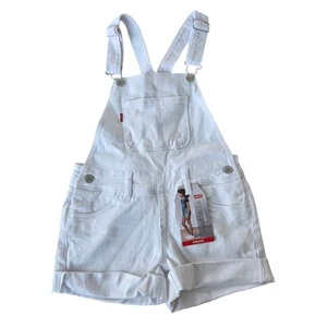 Levi's Girls Denim White Shortalls Size 8 NWT - Picture 1 of 6