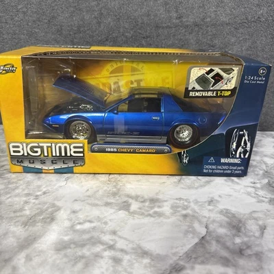 Jada Toys 1/24 Bigtime Muscle Die Cast Model Car 1985 Camaro Iroc Z azul Foto 1 de 4