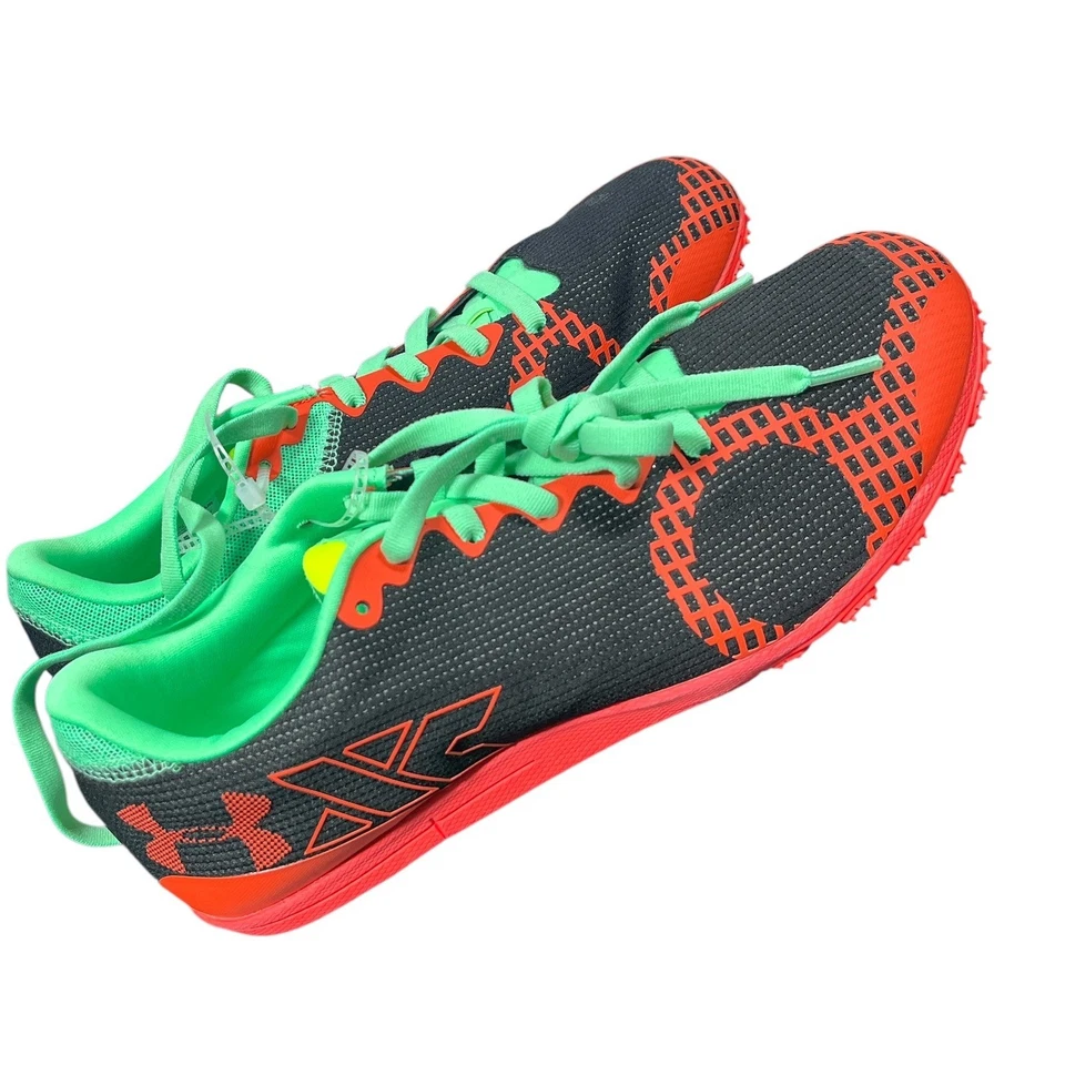 Nuevo Under Armour Para Hombres XC Racing Spike Zapatos para Correr Negro Naranja Verde Talla 11.5 Foto 1 de 4