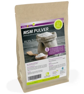 Vita2You MSM polvo 1000g - Imagen 1 de 2