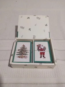 SPODE Christmas Tree Double Deck Playing Cards Boxed Santa New Rare - Picture 1 of 5