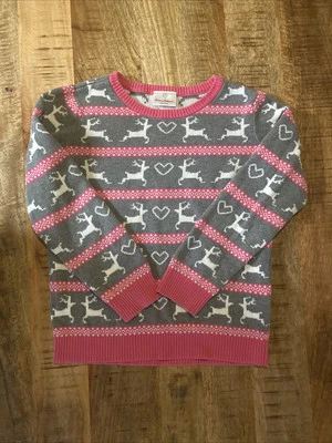 Hannah Anderson, reindeer And Hearts sweatshirt, girls size 130 - Image 1 of 4
