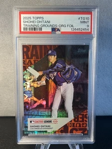 2025 Topps Shohei Ohtani Training Grounds Orange Foil 8/25 Dodgers PSA 9 - Picture 1 of 3