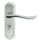 Carlisle Brass Lytham Bathroom Door Lever On Backplate Sat/pol Chrome (pair)